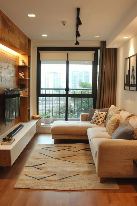 Sofa Santai, Living Room Cozy, Tv Area, Modern Rustic Living Room, Luxury Bedroom Furniture, Sala Tv, Tv Panel, Room Cozy, Dream Apartment Decor