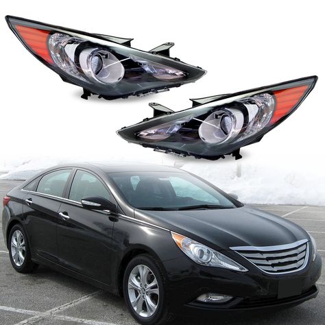 PRICES MAY VARY. Headlight for 2011 2012 2013 2014 For Hyundai Sonata. Plug-and-Play installation.Theres no need for any modifications. Brand new lens with good light transmission ensure a superior bright view in day & night.ABS housing with good impact tolerance and heat tolerance. Waterproof construction ensures our headlights are completely sealed to prevent outside moisture and work well in any bad weather. Superior lens feature good transmission and high toughness to prevent yellowing and c Hyundai Sonata, Bad Weather, Headlight Assembly, Day Night, Projector, Heat, Black