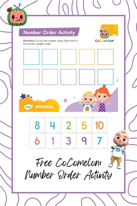 Children will love learning about sequential numbers and number recognition with JJ, TomTom, and YoYo using our fun CoComelon: Number Order Activity. Use this activity in a small group to support children's number order and number recognition skills. Children will cut and paste each number card in the correct sequential order on this activity sheet. Ordering Numbers Activities, Number Activities, Love Learning, Ordering Numbers, Bean Bag Chair Kids, Number Recognition, Barbie Toys, Number Cards, Bag Chair