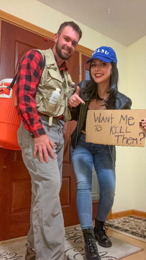 Bobby Boucher And Vicky Valencourt Costume, The Waterboy Halloween Costume, Leonard And Penny Costume, Easy Couples Costume Ideas Diy, Bevis And Butthead Halloween, Funky Halloween Costumes Diy, Vicky Valencourt Costume, Step Brothers Couples Costume, Vicki Valencourt Costume