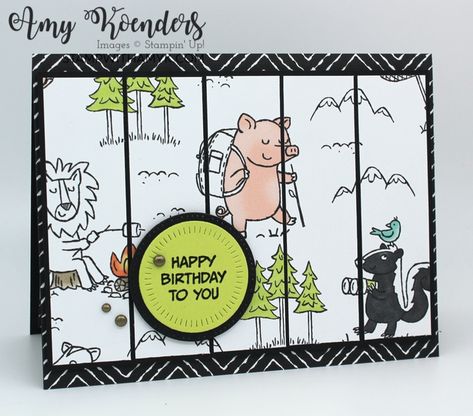 Zoo Crew, Handmade Greeting Card Designs, Zoo Birthday, Stamping Up Cards, Fun Fold Cards, Animal Cards, Handmade Birthday Cards, Greeting Card Design, Happy Birthday To You