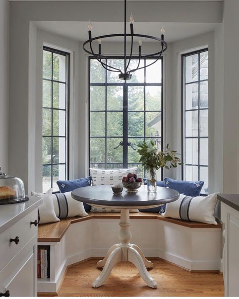 Bay Window Benches, Seating In Kitchen, Booth Seating In Kitchen, Window Seat Kitchen, Banquette Seating In Kitchen, Window Seat Design, Bay Window Seat, Kitchen Banquette, Kitchen Seating