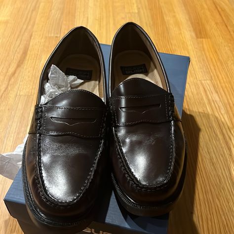 Brand New- Worn For A Hour Dark Brown Mens Penny Loafer.. Boxed, Size 11, Me Nor Mark I. Top That Seen In Pic, Prob Can B Buffed , Doubt Noticeable Men’s Dress Shoes, Vintage Loafers, Loafer Shoe, Penny Loafers Men, Mens Loafers, Brown Loafers, Penny Loafer, Penny Loafers, Leather Loafers