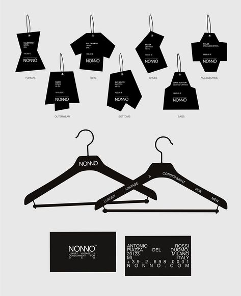 NONNO on Behance Hang Tags Clothing, Hang Tag Design, Brand Photography Inspiration, Ticket Design, Designer Clothing Brands, Fashion Packaging, Branding Design Packaging, Tea Brands, Creative Packaging