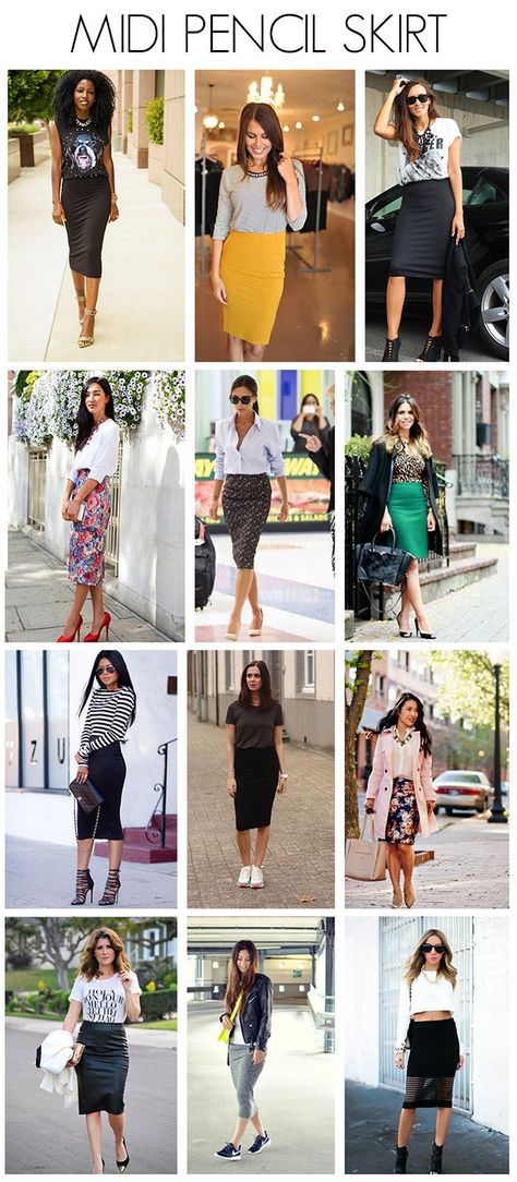 How To Wear Pencil Skirt, Pin Skirt Outfits, Long Pencil Skirt Outfits, Midi Pencil Skirt Outfit, Pencil Skirt Outfits Winter, Pencil Skirt Outfit, Rok Outfit, Weekend Mode, Pencil Heels