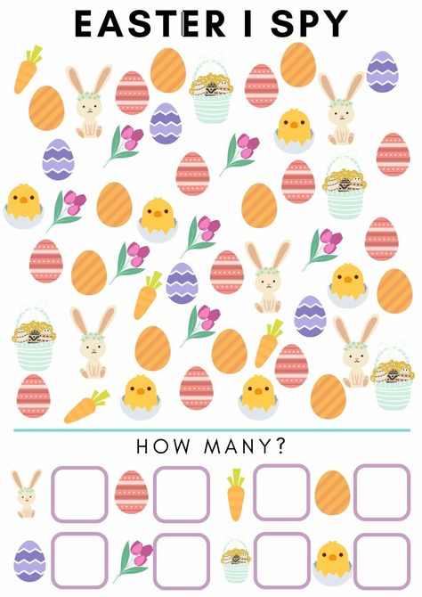 Easter Activities Special Education, Easter Activities For Children, Easter Colouring Pages, Fun Games For Toddlers, Easter For Kids, Easter Activities For Toddlers, Printable Easter Activities, Easter Games For Kids, Preschool Bible Lessons