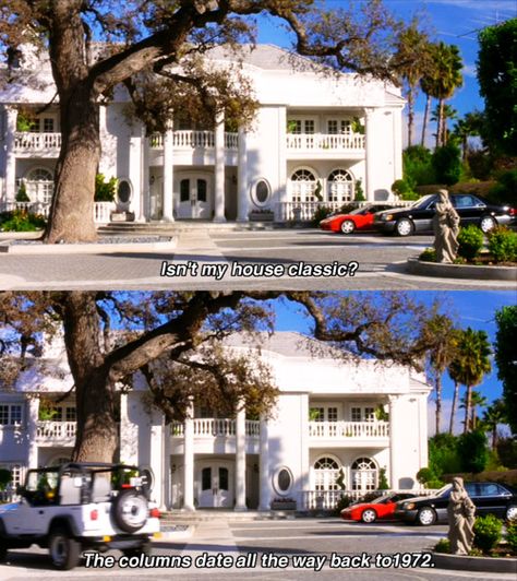 Clueless House, Vintage Mansion, Clueless 1995, 1995 Movies, Cher Clueless, Cher Horowitz, Dream Mansion, Favorite Movie Quotes, Chick Flicks