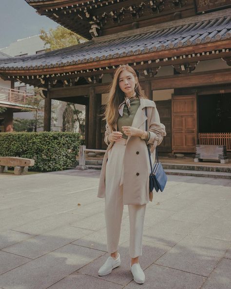 Japan Spring Outfit Travel, Japan Spring Fashion, Outfits For Japan, Japan Outfit Winter, Spring Outfits Japan, Spring Korea, Tricia Gosingtian, Travel Outfit Spring, Japan Fits