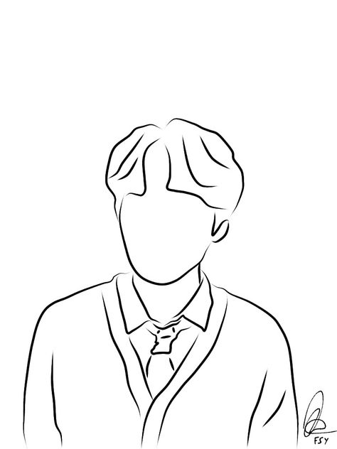 Yoongi Outline Drawing, Yoongi Line Art, Super Easy Drawings, Unicorn Wallpaper Cute, Cartoon Character Tattoos, Nature Art Drawings, Canvas Art Projects, Kpop Drawings, Abstract Art Painting Diy