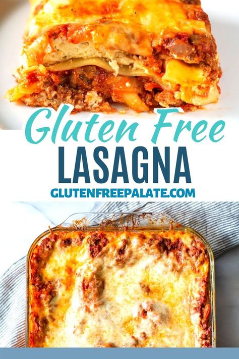 Gluten Free Lasagna Recipe, Dairy Free Lasagna, Gluten Free Lasagna, Easy Lasagna Recipe, Easy Gluten Free Desserts, Gluten Free Noodles, Homemade Gluten Free, Gluten Free Recipes For Dinner, Gluten Free Dairy Free Recipes