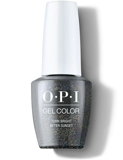 Turn Bright After Sunset - GelColor | OPI Cosmic Nails, Opi Top Coat, Nail Colors And Designs, Opi Nail Polish, Gel Cleanser, Opi Nails, Soak Off Gel, Valentine's Day Nails, Gel Color