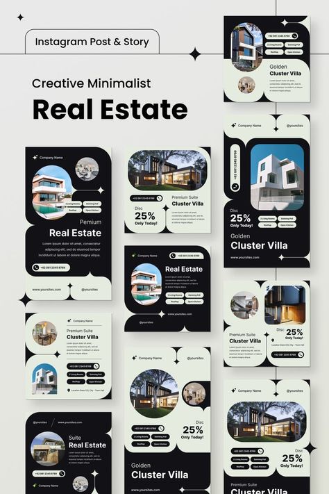 Creative real estate marketing social media posts Real Estate Company Names, Creative Real Estate, Inmobiliaria Ideas, Real Estate Marketing Design, Real Estate Advertising, Social Media Branding Design, Real Estate Ads, Real Estates Design, Real Estate Templates