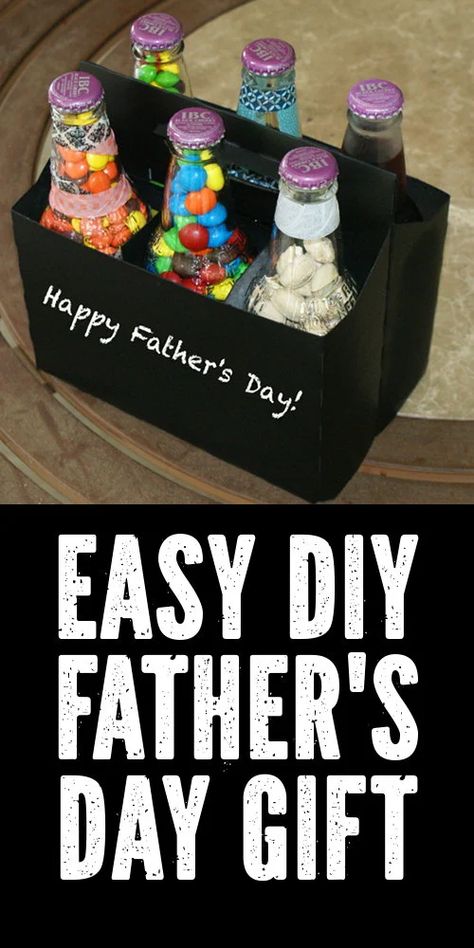 DIY Father's Day Gift - Homemade Six Pack of Treats for Dad! Diy Gifts For Christmas, Diy Father's Day Crafts, Diy Father's Day, Homemade Fathers Day Gifts, Diy Gifts For Dad, Kids Homemade, Cadeau Parents, Diy Gifts For Mom, Diy Xmas Gifts