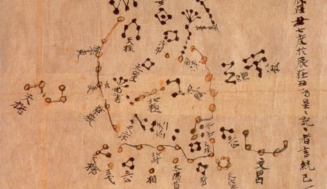 The Remarkable History of Ancient Chinese Astronomy Graphic Notation, Ancient Astronomy, Chinese Wisdom, History Of Astronomy, Buddhist Texts, Dunhuang, Ursa Major, Star Chart, Tang Dynasty