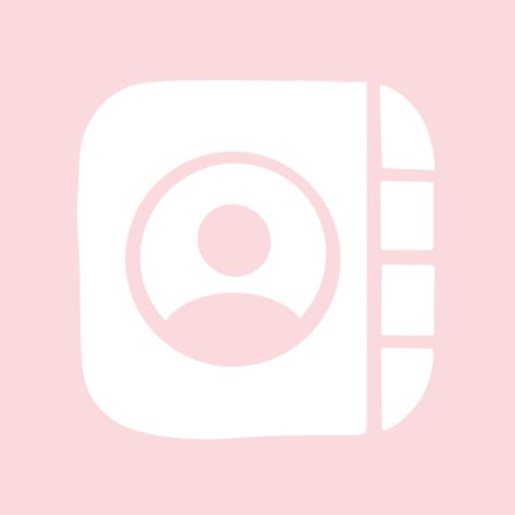 CONTACTS light pink app icon Pink Icon Contacts, Light Pink Iphone Icons, Light Pink App Icons White Background, Cute Settings Icon, Contacts App Icon Pink, Light Pink Instagram Icon, Light Pink Aesthetic App Icons, Light Pink Phone Icon, Light Pink Icons Aesthetic