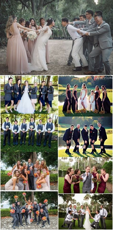 Couples are now beginning to embrace the concept of incorporating funny wedding pictures for a wedding. I mean, you spend a lot of money to take memorable Funny Wedding Poses, Bride And Bridesmaid Pictures, Wedding Guests Photos, Groomsmen Wedding Photos, Wedding Group Photos, Groomsmen Poses, Groomsmen Ideas, Bridesmaid Poses, Wedding Parties Pictures