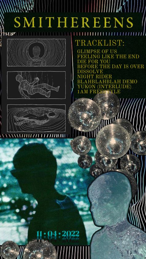 #joji #jojiaesthetic #smithereens #nectar #music #teal #jojiposter #discoball #pandemonium #aesthetic #tealaesthetic Joji Wallpapers Aesthetic, Joji Aesthetic, Music Collage, Dark Purple Aesthetic, Purple Aesthetic, Disco Ball, Aesthetic Wallpapers, Frames On Wall, Graphic Design