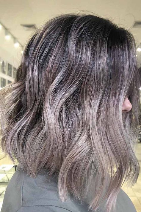 Smokey Ash Blonde For Black Hair #nlondehair #brunette #balayage ★ Ash blonde hair color is designed for ladies who want to rock the latest trends. Dive in our inspo-gallery to discover how different it can be: natural balayage ideas, icy highlights for medium brown hair, platinum hair ideas, and grey colors with lowlights are here! ★ #glaminati #lifestyle #hairstyles #haircolor Platinum Blonde Balayage Ombre Ash Brown Hair Color Ideas, Ash Toned Highlights, Fall Blonde Hair Color Balayage Ash, Milk Tea Hair Color Asian Short Hair, Brown Hair With Ash Balayage, Grey Brunette Balayage, Cool Toned Ash Brown Hair, Blonde For Black Hair, Trendy Haircolors 2023