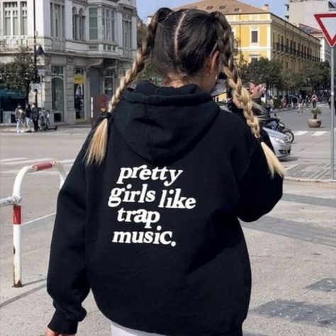 Music Sweatshirts, Trap Music, Really Cute Outfits, Girl Sweatshirts, Hoodie Girl, Just Girly Things, Pullover Hoodie, Graphic Sweatshirt, Girl Outfits