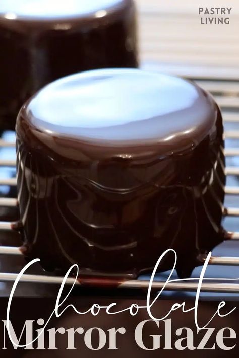 Learn how to make delicious & simple chocolate mirror glaze in just 5 steps! I'm sharing the essential tips to make it successful at home. Chocolate Mirror Glaze Recipe, Easy Mirror Glaze Recipe, Mirror Glaze Recipe, Chocolate Glaze Recipes, Chocolate Mirror Glaze, Mirror Glaze Cake Recipes, Butterscotch Cake, Chocolate Garnishes, Mirror Glaze Cake