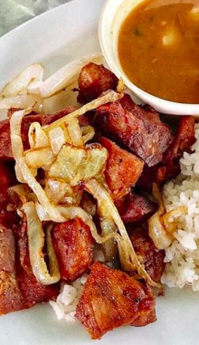 Puerto Rican Meat Dishes, Pork Chunks, Puerto Rican Pork Stew, Fried Pork Chunks Puerto Rican, Carne Mechada Puerto Rico, Puerto Rican Recipes Rice, Portarican Food Puerto Rico, Recetas Puertorriqueñas, Puerto Rican Cuisine