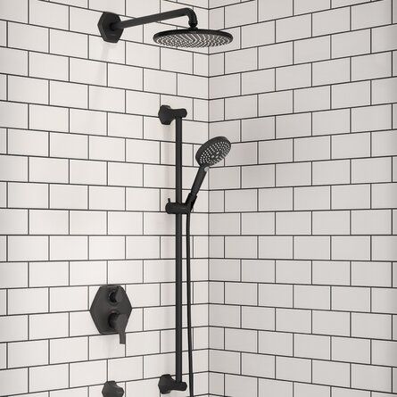 Black Shower Fixtures, Glamorous Interiors, Shower Collection, Fixed Shower Head, Art Deco Movement, Shower Holder, Black Shower, Shower Arm, Bathtub Shower