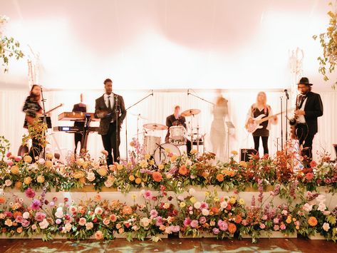 Band Stage, Bride Speech, Tulip Wedding, Unique Wedding Receptions, Aspen Wedding, Mountain Top Wedding, Martha Stewart Weddings, Fall Wedding Colors, Wedding Songs