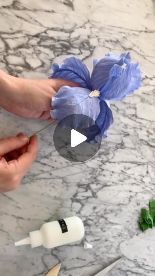 Paper Iris, Crepe Paper Crafts, Origami Flowers, Paper Flowers Diy, Paper Artist, Crepe Paper, Flowers Diy, Floral Arrangement, Diy Flowers