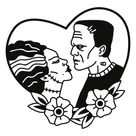 Zombie couple heart PNG Design Zombie Couple, 21 Tattoo, Printable Tattoos, Couple Heart, B Tattoo, Heart Png, Tattoo Flash Art, Flash Art, Old School Tattoo