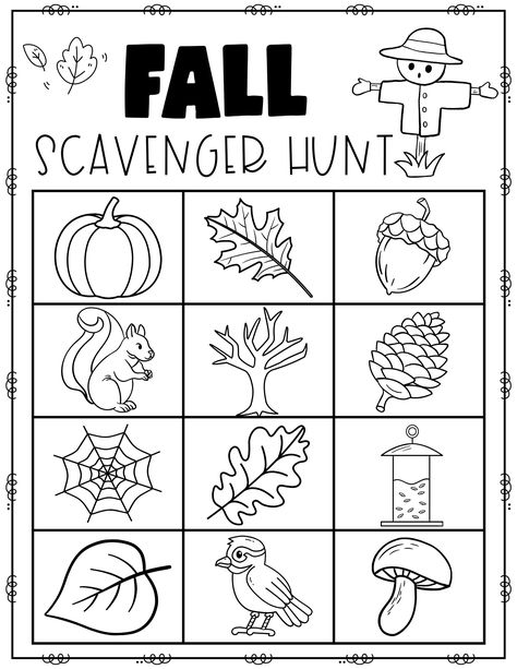 Fall Scavenger Hunt Preschool, Fall Scavenger Hunt For Kids, Harvest Activities, Fall Scavenger Hunt, Preschool Fall, Scavenger Hunt For Kids, Fall Preschool, New School Year, Scavenger Hunt