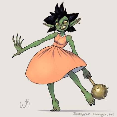 Goblin Funny, Goblin Dnd, D D Races, Adventure Rpg, Fantasy Races, Fairy Magic, Funny Doodles, Character Design References, Illustration Character Design