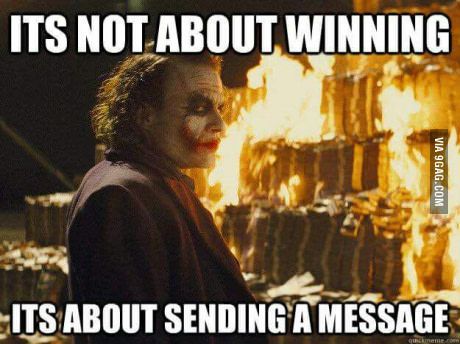 When you sweep a Pokemon Gym and leave a Magikarp defending it Joker Meme, Everything Burns, Watch The World Burn, Military Humor, Joker Is, Heath Ledger, Dc Movies, The Joker, When You Realize