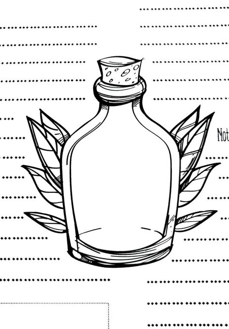 Spell Bottle Drawing, Spell Jar Drawing, Spell Jar Tattoo, Spell Book Drawing, Spell Book Pages Printable Free, Books Money, Celtic Drawings, Blank Book Of Shadows, Write Chinese