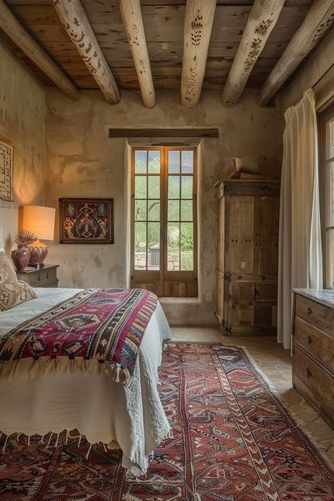 Rustic Southwest Decor, Hacienda Interior, Hacienda Interior Design, Southwest Interior, Interior Design 2024, Vintage Western Decor, Affordable Apartment Decor, European Bedroom, Modern Hacienda