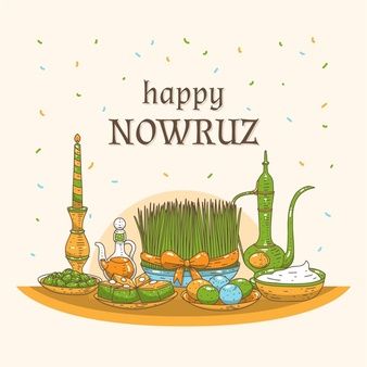 Hand drawn happy nowruz and grass with candle | Free Vector Nowruz Card, Haftseen Design, Norooz Design, Happy Nowruz, Eid Background, Joker Comic, Islamic Holidays, Adventure Time Wallpaper, Holiday Aesthetic