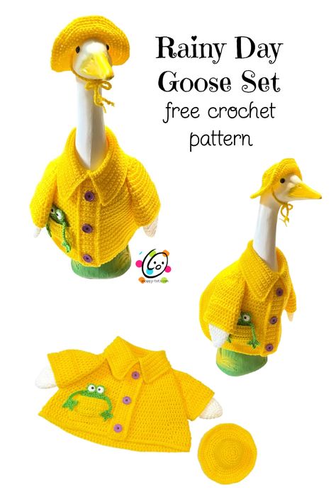 Garden Goose Clothes Patterns, Goose Dress Pattern, Crochet Lawn Goose Clothes, Crochet Goose Outfit Pattern, Goose Clothing Patterns, Concrete Goose Clothes Patterns Free, Porch Geese Clothes, Free Goose Crochet Pattern, Crochet Goose Clothes Pattern Free