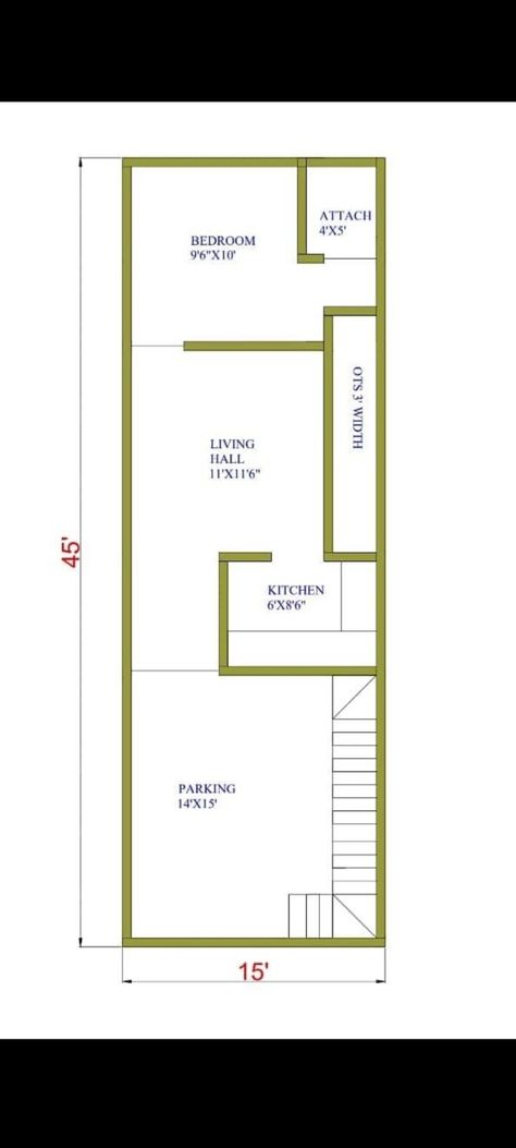 #15x45houseplan #15x45plan #15x45floormap #15*45design 15×45 House Design Elevation, 15 X 45 House Plans, 15×45 House Plan, 15x45 House Plans, Sustainable Drawing, Hajj Video, House Structure, Budget House Plans, 30x40 House Plans