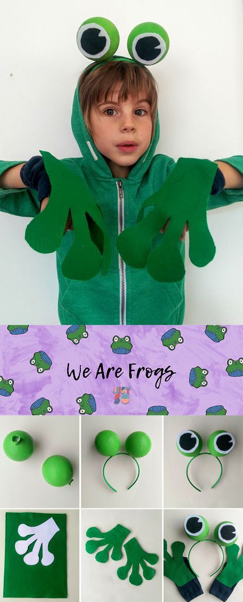 Easy no-sew frog costume: Just So Festival 2017 Astronauts Costume, Frog Face Paint, Sew Frog, Frog Pose Yoga, Diy Fantasia, Frog Sketch, Frog Face, Space Costumes, Frog Logo