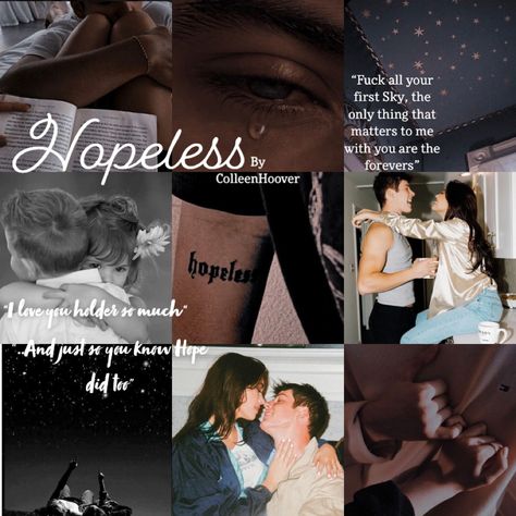 Sky And Dean Holder, Holder And Sky, Dean Holder, Sky Davis, Hopeless Colleen Hoover, Losing Hope, Hoover Books, Gothic Fiction, Colleen Hoover Books