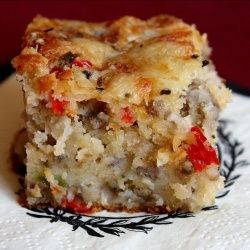 Southern recipes, decorating, Southern and New England living Sausage Cake Recipe, Sausage Cake, Brunch Casserole, Bisquick Recipes, Biscuit Mix, What's For Breakfast, Breakfast Recipes Casserole, Breakfast Brunch Recipes, Breakfast Breads