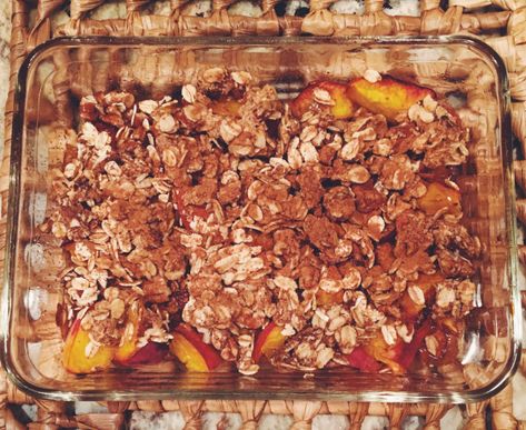 Bright Line Eating, Bright Line Eating Recipes, Peach Crisp, Plant Based Lifestyle, Just Peachy, Healthy Cooking, Diet Recipes, Nom Nom, Whole Food Recipes