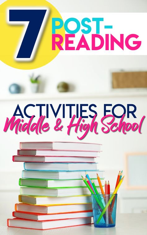 Reading Activities For High School, Independent Reading Projects High School, Art And Reading Activities, Reading Comprehension Activities Middle School, High School Book Club Activities, Book Project Ideas High School, Middle School Reading Strategies, High School Literature Activities, Book Projects Middle School