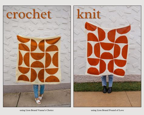 MCM Throw (Knit) – Knitting Pattern for Blanket Inspired by Mid-Century Art - Knits 'N Knots Mid Century Crochet Blanket, Mid Century Modern Crochet Blankets, Mid Century Modern Blanket, Mcm Crochet, Mid Century Modern Crochet, Simple Knitting Projects, Throw Knitting Pattern, Knitted Art, Modern Throw Blanket