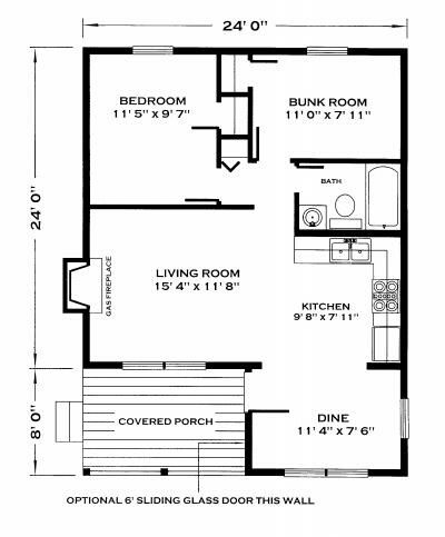 672 Sq Ft 24x24 Cabin Plans, 24x24 House Plans, Apartment Layout Floor Plans, Cabin Floorplan, Cabin Plan, Apartment Plan, Small Floor Plans, Summer Cabin, Cottage Floor Plans