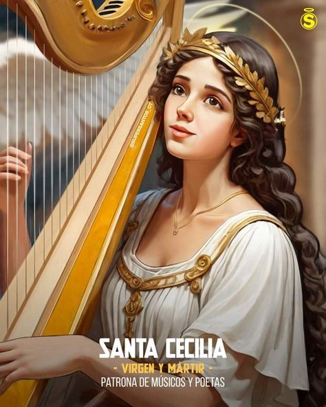 Saint Cecilia, St Cecilia, Jesus Drawings, Santa Cecilia, Santa Lucia, Papa Francisco, Catholic Church, Jesus, Anime