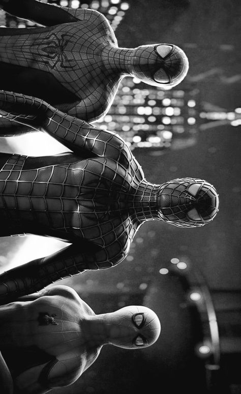 Black And White Marvel Wallpaper, Marvel Black Aesthetic, Black Marvel Aesthetic, Marvel Astetic, Marvel Photo Wall, The Spot Marvel, Marvel Black And White, Marvel Collage, Spiderman Noir