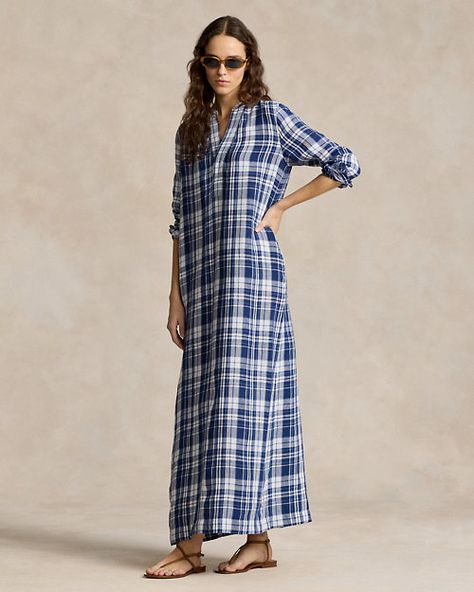 Plaid Linen Shirtdress Semi Casual Dresses, Linen Shirtdress, Sweatpants And Sweater, Chino Jeans, Bright Purple, Rugby Shirt, Shirtdress, Dress C, Vest Dress