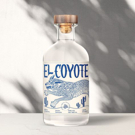 Mezcal Brands, Creative Wine Label, Unique Packaging Design, Tea Website, Wine Logo, Alcohol Packaging, Bottle Design Packaging, Gin Bottles, Alcohol Bottles