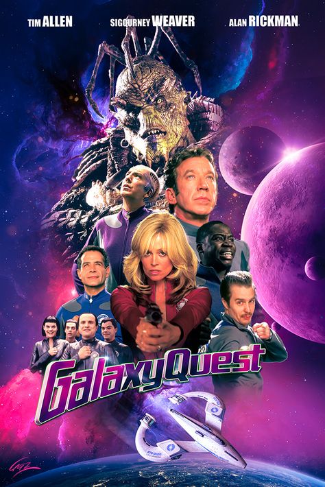 Galaxy Quest Poster, Galaxy Quest, Alan Rickman Movies, Space Posters, Movie 2024, Fantastic Voyage, Film Horror, Korean Drama Movies, Space Poster