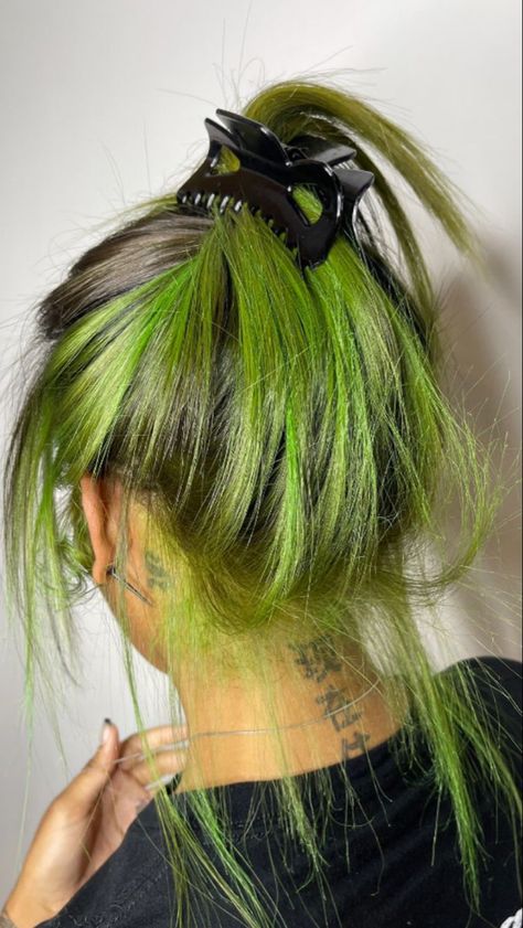 Black And Green Hair, Wigs Bob, Skunk Stripe, Dyed Natural Hair, Pretty Hair Color, Target Style, Human Hair Lace Wigs, Dye My Hair, Hair Inspiration Color